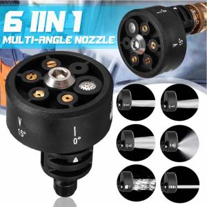 หัวฉีดเครื่องล้างรถด้วยแรงดันอเนกประสงค์อเนกประสงค์1หัวฉีดปรับได้ในอุปกรณ์เสริม6หัวฉีดเครื่องซักผ้าสเปรย์ทำความสะอาดรถ