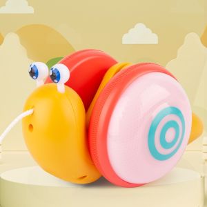 Baby Care Baby Rope Pull Snail Toy Electric Trailer Toddler Walking Cartoon Toy For Baby Girl And Boy- 6374