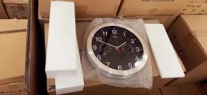 LZD  Đồng Hồ Treo Tường Sáng Tạo Kiểu Nhật Đồng Hồ Kim Loại Đơn Giản Phòng Khách Đồng Hồ Đo Nhiệt Độ Ẩm Gia Dụng Thời Trang Đồng Hồ Treo Tường Đồng Hồ Treo