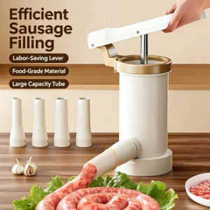 Sausage Maker with Nozzles Pipe Manual Pressing Fast Stuffer Filling Sausage Stuffer Kitchen Tools