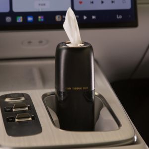 RD5BA7 Tissue Dispenser Car Tissues Cylinder Refillable Cup Holder Compact Tissues Box Creative Space-saving Round Tube Tissue Container Car Interior Accessories