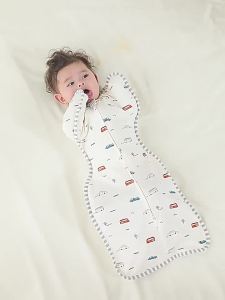Túi ngủ cotton nguyên chất chống giật chăn quấn phong cách đầu hàng túi ngủ quấn chống giật cho trẻ sơ sinh bọc cho trẻ sơ sinh bốn mùa #