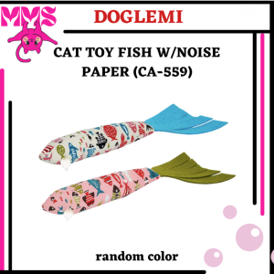 DOGLEMI Cat Toy Fish With Noise Paper (CA-559) # Cat Toy # Mainan Kucing # Random Color