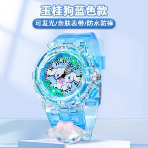 Sanrio Kuromi Childrens Watch Toy for Girls Kindergarten Girls Luminous Cartoon Electronic Small Watch 3 Years Old