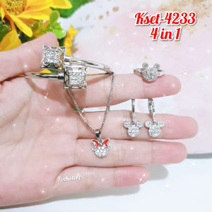 SET GELANG BANGLE ANAK PERHIASAN MOTIF KARTUN 4 IN 1/KSET-4233
