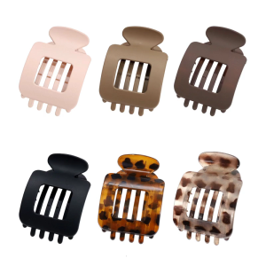 Square Textured Hair Clip For Adults Children Securely Hold Lightweight Hair Claw User Friendly Hair Ornament Daily Use