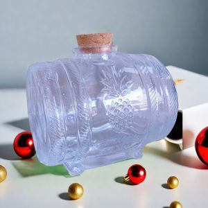 Sealed Glass Bubble Wine Bottle With Faucet 2 Catties Household Wine Barrel Cork Wine Jug Barrel