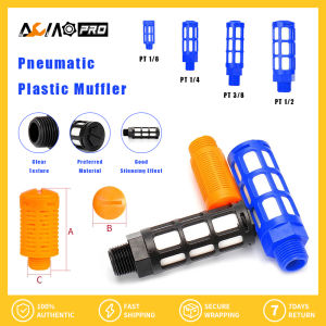 AumoPro Pneumatic Exhaust Muffler 1/8 3/8 Air Compressor Air Plastic Silencer Muffler HIght Qulaity " 1/4" " 1/2"
