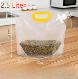 Pouch Penyimpanan Makanan Bumbu Beras / Kantong Segel Penyimpanan Kantong Air Lipat Portable Water Bag