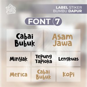 (ISI 30 pcs) Label Stiker Bumbu Dapur Best Seller Anti Air / Waterproof TRANSPARAN Simpel dan Estetik Bahan Kue Gula Garam Kopi Saus Italian Herbs (HANYA STIKER)