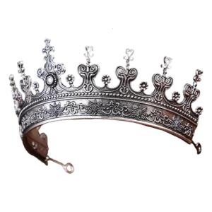 Baroque Tiaras Headbands Metal Crownpiece for Bride Wedding Ceremony Crowns for Formal Occasion Banquet Head Accessories
