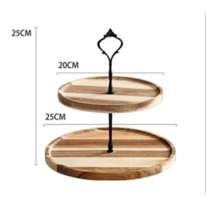 ชั้นวางคัพเค้ก สไตล์ยุโรป ชั้นวางขนม ชั้นวางเค้ก 2 ชั้น 3 ชั้น จานโชว์ขนม แท่นวางเค้กไม้ ชั้นวางขนมผลไม้