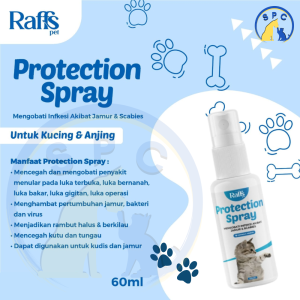 Raffs Pet Protection Spray 60ml Anjing Kucing Pencegahan Kutu Jamur Pinjal Infeksi antikutu
