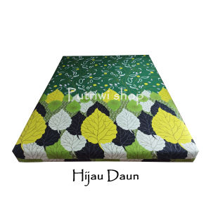 Sarung Kasur Resleting Motif Hijau Daun Semua Ukuran