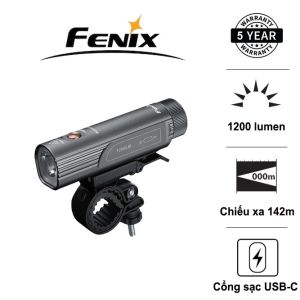 Đèn xe đạp FENIX BC21R V3.0 độ sáng 1200 lumen chiếu xa 142m pin 18650 2600mAh sạc USB-C
