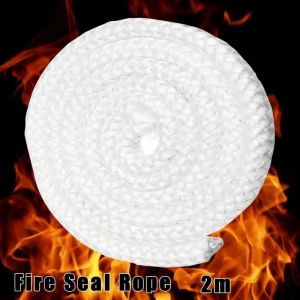 NEXTYOO Heat-resistant Fiberglass Sealing Rope Insulation 2m Fireproof Sealing Strip Easy-install Fiberglass Fire Rope for Wood or Pellet Fireplaces