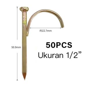 Paku Beton Klem Pipa Paku Klem Klip Beton Emas Klem Pipa Serbaguna Pipa Air Tetap 22/28/34mm Paku Klem