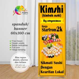 Cetak Spanduk Banner Kimbab Sushi Kimsi