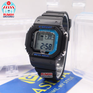 BONUS BOX Jam Tangan Anak Digital Lasika Original 7124 Hitam Warna Sport Water Resistant