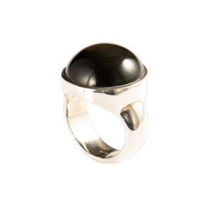 แหวนเงิน ประดับพลอย Rainbow Obsidian