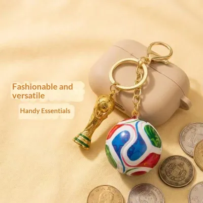 Ya zhou dài 2026 Fifa World Cup bóng đá KEYCHAIN-quà lưu niệm thể thao sáng tạo cho người hâm mộ và kỷ niệm du lịch