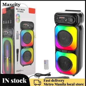 BT Karaoke Machine Support MIC/TF/USB/AUX Portable Speaker with Microphone for Party Outdoor Travel Birthday Gift