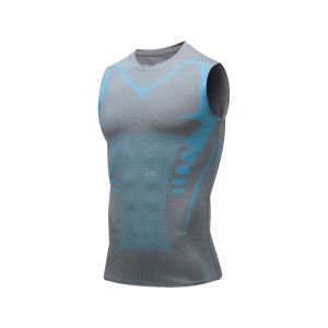 BOBOTYU Vest Body Shape Ionic Shaping Vest Quick-Dry Compression Men Ice-Silk Slimming Vest Cool Comfortable Shirts Tank Top Fitness Sportswear