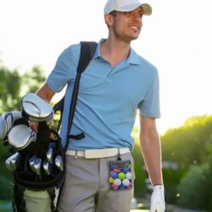 Tear Resistant Golf Ball Organizer Bag Nylons Breathable Golf Ball Storage Bag Golf Practice Accessory