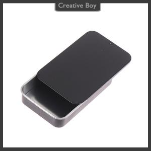 [Creative] 80*50*15mm Mini Iron Box Slide Cover Storage Box Portable Tin Boxes Container