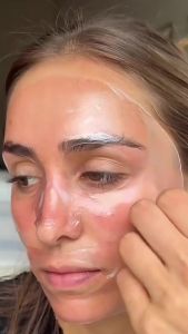 KOEC Collagen peptide PDRN Pink-to-clear mask 4pc Hydrating and Moisturizing Transparent Face Mask
