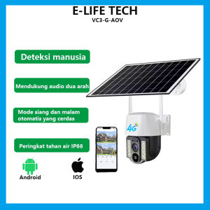 E LIFE TECH V380 4G Solar Camera VC3 G AOV 4G SIM Card 8PCS Dual CORE LED Camera