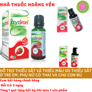 Hỗ trợ  thiếu sắt và thiếu máu do thiếu sắt ở trẻ em phụ nữ có thai và cho con bú - chai  sắt  Izyziron hàng chính hãng.