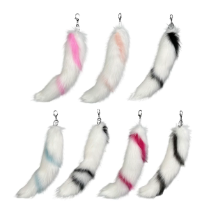 พวงกุญแจหางสัตว์ขนาดยาว40ซม. สำหรับห้อยกุญแจรถและกระเป๋าอุปกรณ์ตกแต่งมีสไตล์สำหรับกระเป๋าถือและเป้สะพายหลัง