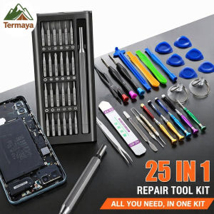 Termaya Mobile Phone Repair Tool Kit Precision Screwdriver Set Multipurpose Disassembly Opening Tools Set Alat Baiki Telefon