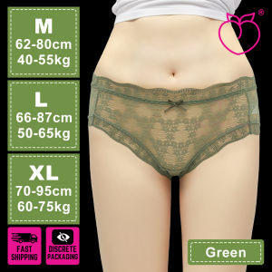 MY LITTLE SECRET Garden Whisper - Scalloped Lace Mid-Waist Hipster Underwear Panties for Woman Women Seluar Dalam Spender Perempuan Wanita P37