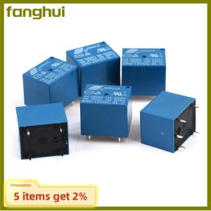 fanghui 10pcs Relays DC 5V 12V 24V SRD - 250VAC 10A 5PIN Power Relays