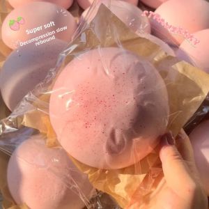 YYLINGX Soft Texture Squeeze Simulated Buns Pink Color Slow-Rise Rebound Slow Rising Sensory Fidget Squeeze Toy for Anxiety Relief