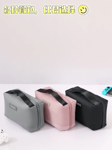 กระเป๋าเก็บของเคสพกพาสำหรับสายชาร์จที่จัดระเบียบแบบอิเล็กทรอนิกส์กันพร้อมที่จับกระเป๋าขนาดเล็กสำหรับพกพาเดินทางกันรอยขีดข่วน