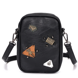 Tas Selempang Kulit Kecil Pria Import Premium Waterproof Tas Slempang Jalan Pria Kulit Anti Air Tas Slingbag Kulit Cowok Distro Keren Terbaru 2023 Warna Hitam BRS A11