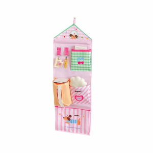 CUBBY Oxford Cloth Dormitory Storage Hanging Bag Multi-layer Cute Sundries Organizer Multifunctional Space Saving Cartoon Hanging Bag for Home
