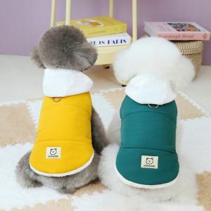WISHAHA Winter Dog Warm Clothes Windproof Plush Dog Vest Coat Fashion Adjustable Dog Hiking Jacket for Small Medium Dog