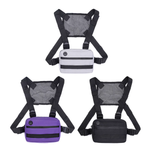 Hunting Vest Bag Light Weight Nylon Chest Bag Adjustable Strap Hiking Chest Pack For Camping Cycling Mountaineering