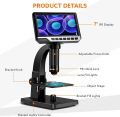 Elikliv EDM11S 7 Inch LCD Digital Microscope with Remote Control 32GB, EDM11 2000X 10 LEDs Biological Microscope for Adults Kids with Digital Microbial Lens, Windows/Mac OS Compatible. 