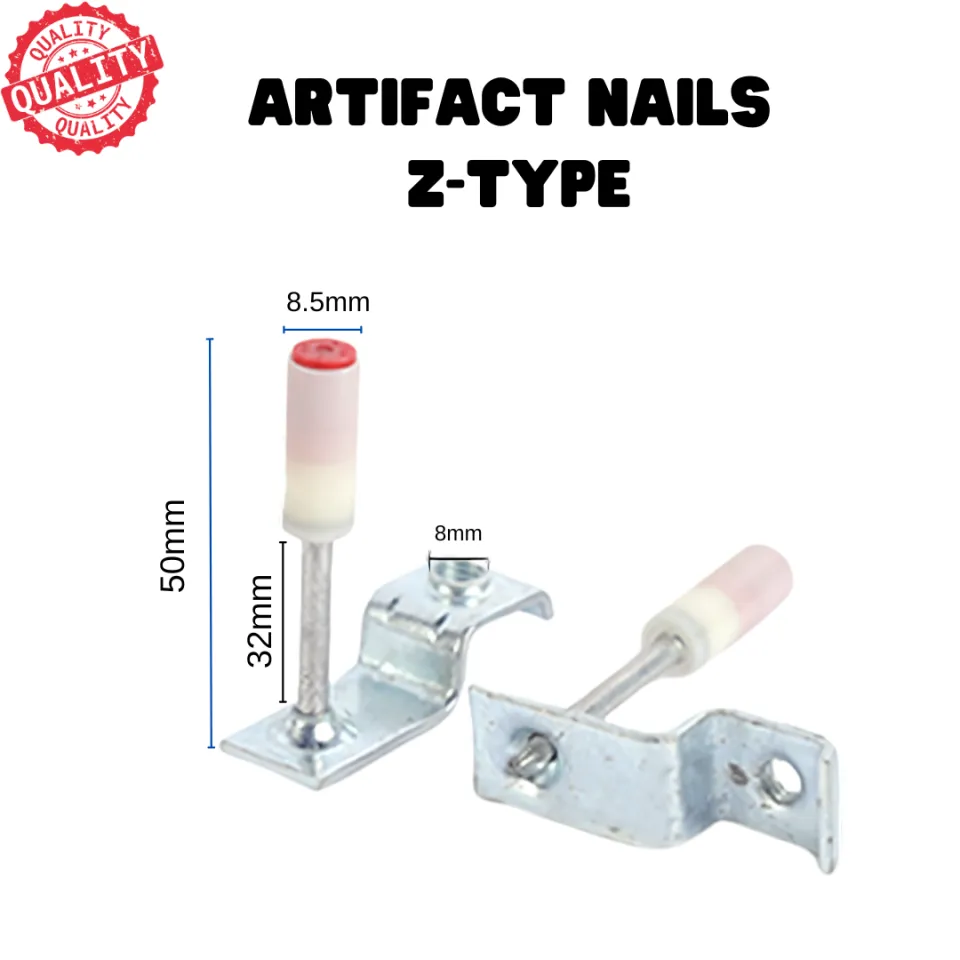 100pcs Ceiling Artifacts Nails Z-Type Nails for Fullthreaded rod