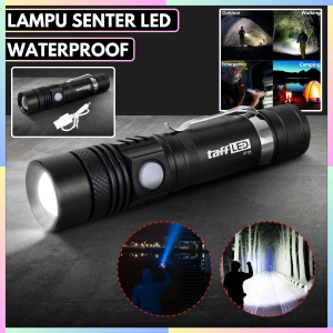 FAST DELIVERY TaffLED Lampu Senter Portable LED Mini Tahan Lama Outdoor Charger USB 6200 Lumens 10W