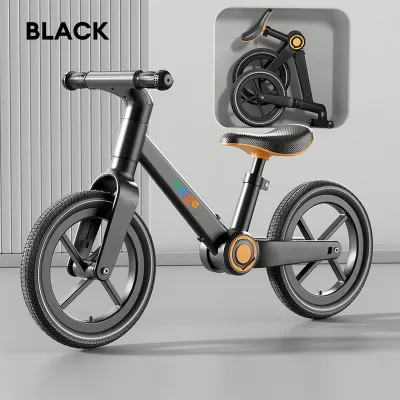 Children Balance Bike 12 Inch One Press Folding Safety Frame Non Slip Wheels Easy Carry Limited Offer
