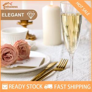 MIH ✨ COD ✨ แก้วแชมเปญพลาสติกแบบใช้แล้วทิ้ง1 2ชิ้นเหมาะสำหรับงานแต่งงานงานปาร์ตี้และงานปาร์ตี้ชาวเวอร์ถ้วยใสของขวัญ