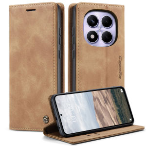 Business Cards Solt Magnet Wallet Leather Case For Xiaomi Redmi Note 14 Pro Plus 5G 13 12 11 Book Funda Flip Stand Bag Cover