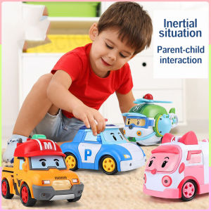 AOJU รถ Transformer เปลี่ยนร่างของเล่นรถหุ่นยนต์รถตำรวจหุ่นยนต์ของเล่นสำหรับ Mobil Mainan Anak-Anak ของเล่นเด็ก รถของเล่น