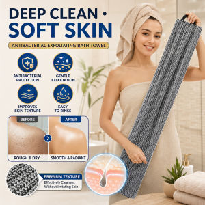 Antibacterial Exfoliating Bath Towel Body Scrubber For Smooth Skin Dead Skin Removal Shower Essential 去角质抗菌沐浴巾